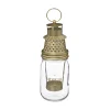 Cheap ATMOSPHERA Lanterne Photophore Bougeoir En Verre Et Metal Dore D 8 X H 21.5 Cm