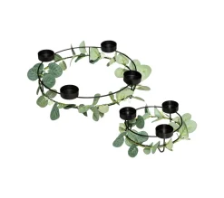 Sale ATMOSPHERA Lot De 2 Bougeoirs Chandeliers En Metal Avec Déco