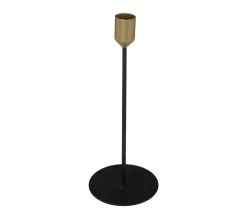 Online ATMOSPHERA Lot De 2 Bougeoirs Chandeliers En Metal Noir Et Dore