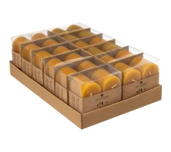 Outlet ATMOSPHERA Lot De 4 Bougies Votive Rustique Jaune D 4.5 Cm