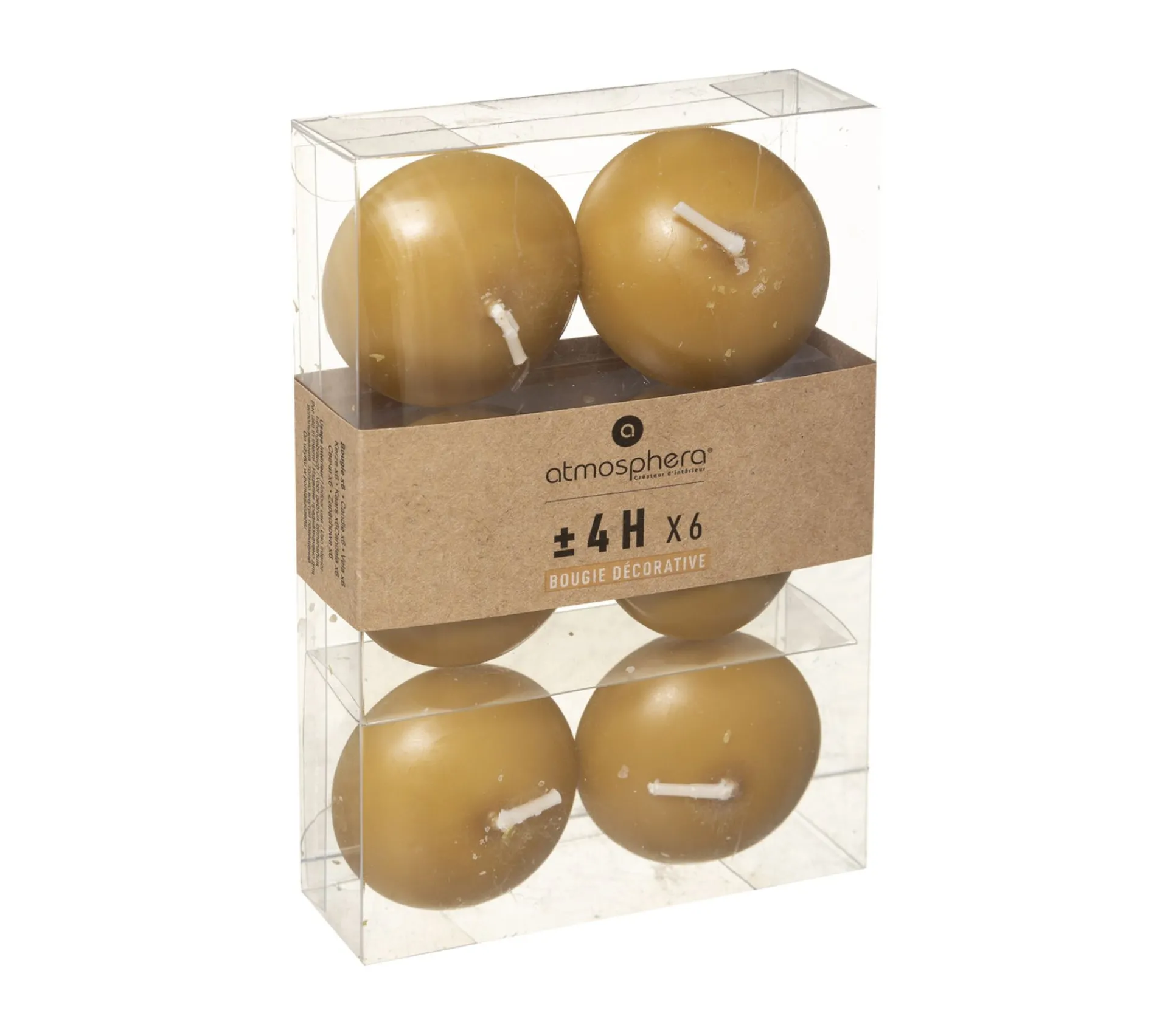 Flash Sale ATMOSPHERA Lot De 6 Bougies Flottantes Jaune D. 4,5 X H. 2,5 Cm