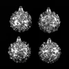 ATMOSPHERA Guirlande Et Boule De Sapin^ Lot De 4 Boules De Noël Effet Goutte - Argent