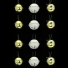 ATMOSPHERA Guirlande Et Boule De Sapin^ Lot De 12 Grelots Brillants - Or Et Blanc