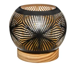 Best ATMOSPHERA Photophore Boule Led En Bois Et Metal