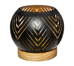 Fashion ATMOSPHERA Photophore Boule Led En Bois Et Metal