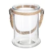 Flash Sale ATMOSPHERA Photophore En Verre Avec Anse En Corde H 17 Cm