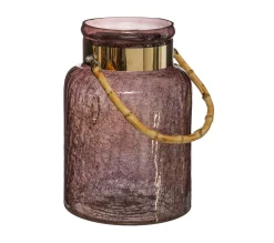 Sale ATMOSPHERA Photophore En Verre Et Bambou H 25 Cm