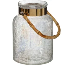 Sale ATMOSPHERA Photophore En Verre Et Bambou H 25 Cm