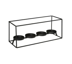 Clearance ATMOSPHERA Set 4 Bougeoirs Photophores En Verre Avec Support En Metal