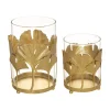 Cheap ATMOSPHERA Set De 2 Bougeoirs Photophores En Verre Et Metal Décor Genko