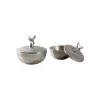 Outlet AUBRY GASPARD Boites Rondes Cerfs En Aluminium (Lot De 2)
