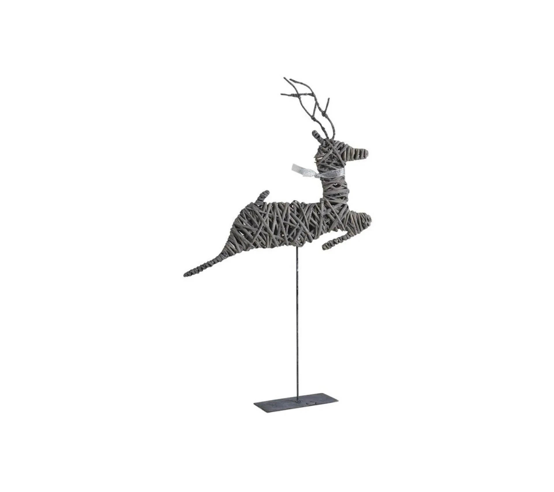 Shop AUBRY GASPARD Cerf Déco En Osier Sur Socle