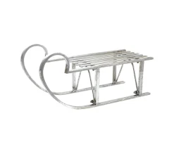 Online AUBRY GASPARD Luge Déco En Metal Argente