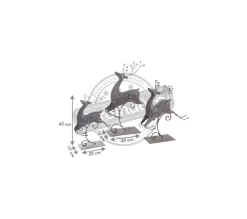 Sale AUBRY GASPARD Renne En Metal Laque Bronze (Lot De 3)