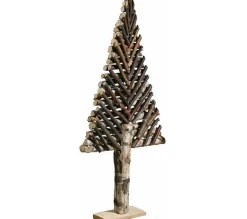Clearance AUBRY GASPARD Sapin Décoratif En Bouleau Motif Chevron Grand Modele