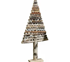Clearance AUBRY GASPARD Sapin Décoratif En Bouleau Motif Chevron Grand Modele