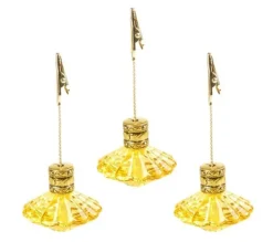 AUTOUR DE MINUIT Guirlande Et Boule De Sapin^ Set De 3 Porte-Noms - H12 X 6 Cm - Or