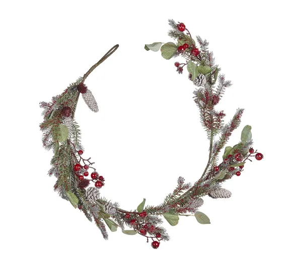 BELIANI Guirlande Et Boule De Sapin^ Guirlande 150 Cm Rouge Et Vert Irun
