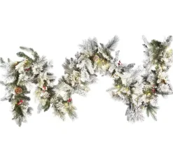 BELIANI Guirlande Et Boule De Sapin^ Guirlande De Noël Led Effet Neige 270 Cm Blanc Whitehorn