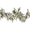 BELIANI Guirlande Et Boule De Sapin^ Guirlande De Noël Led Effet Neige 180 Cm Blanc Whitehorn