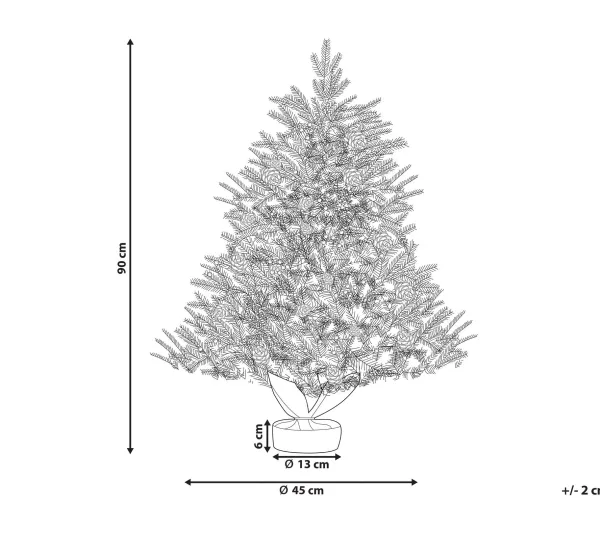 BELIANI Sapin Et Accessoire^ Sapin De Noël 90 Cm Vert Glace Maligne