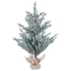 BELIANI Sapin Et Accessoire^ Sapin De Noël Avec Effet Neige 90 Cm Vert Ringrose