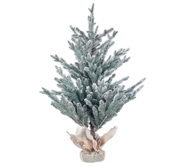 BELIANI Sapin Et Accessoire^ Sapin De Noël Avec Effet Neige 90 Cm Vert Ringrose