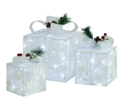 Cheap * Boites-Cadeaux De Noël Décoratives 3 Pcs Exterieur Interieur