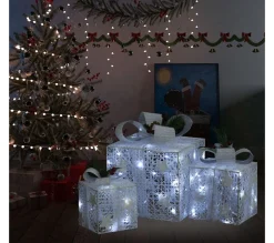 Cheap * Boites-Cadeaux De Noël Décoratives 3 Pcs Exterieur Interieur