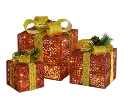 Shop * Boites-Cadeaux De Noël Décoratives 3 Pcs Exterieur Interieur