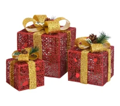 Shop * Boites-Cadeaux De Noël Décoratives 3 Pcs Exterieur Interieur