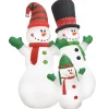 Best * Bonhomme De Neige Gonflable Famille Pere Noël Led Ip44 240 Cm