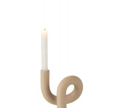 Cheap * Bougeoir 1 Bougie Déco "Torsion" 17Cm Beige