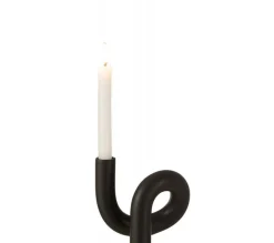 Flash Sale * Bougeoir 1 Bougie Déco "Torsion" 17Cm Noir