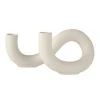 Cheap * Bougeoir 2 Bougies Déco "Torsion" 25Cm Blanc