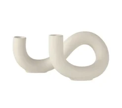 Cheap * Bougeoir 2 Bougies Déco "Torsion" 25Cm Blanc