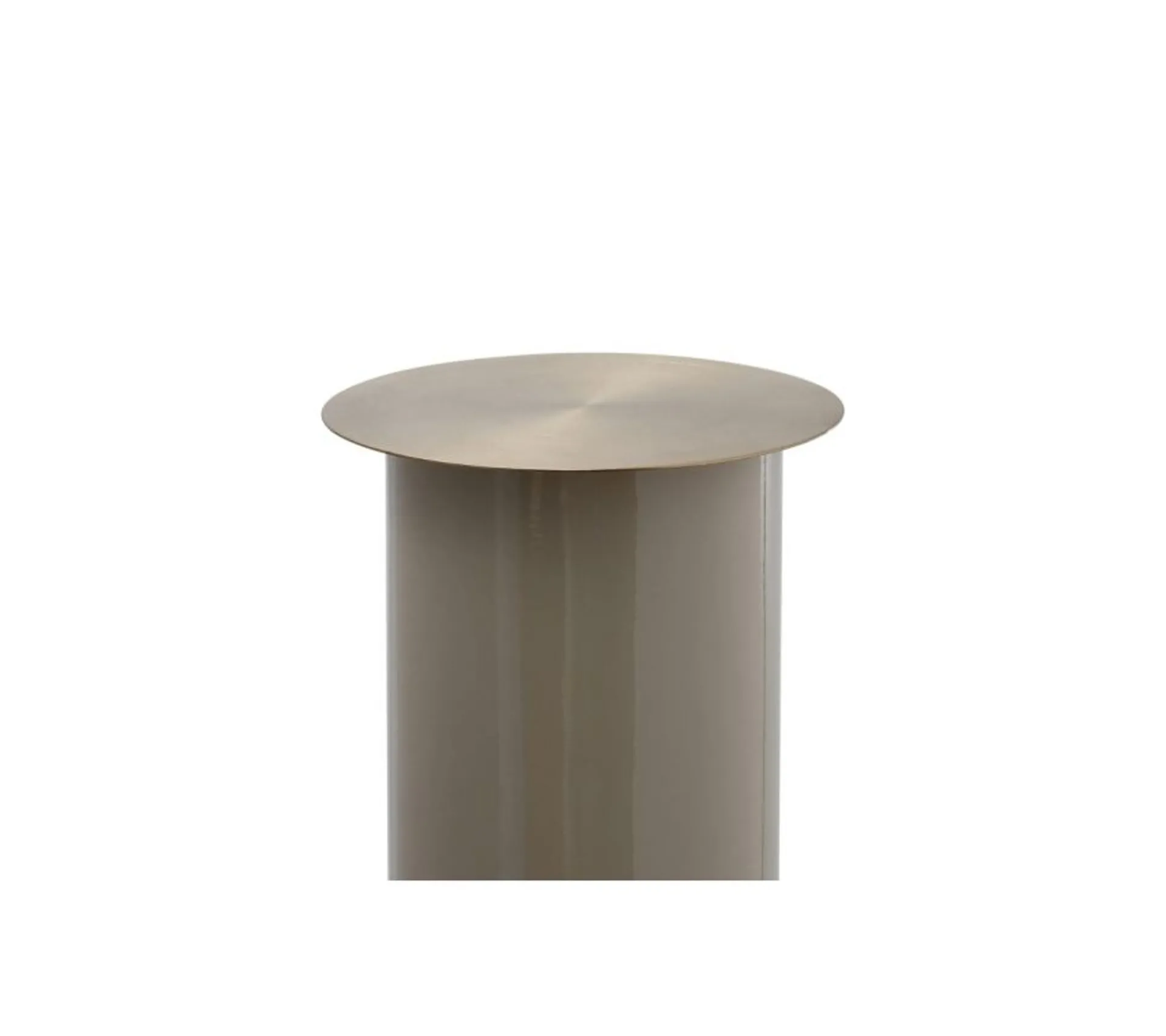 Clearance * Bougeoir De Sol "Colby" 70Cm Taupe Et Or