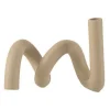 Hot * Bougeoir Design Ceramique "Torsia" 25Cm Beige
