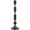 Best * Bougeoir Design En Aluminium "Leo" 44Cm Noir Et Or