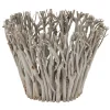 Fashion * Bougeoir Design En Bois "Branches" 38Cm Gris