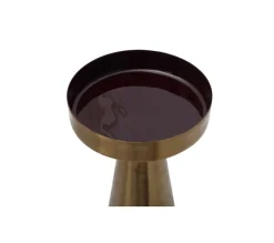 Discount * Bougeoir Design En Metal "Disola" 25Cm Or Et Rose
