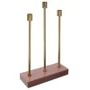 Clearance * Bougeoir Design En Metal "Isola" 39Cm Rose Et Or