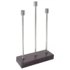 Sale * Bougeoir Design En Metal "Isola" 39Cm Violet Et Argent