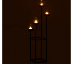 Flash Sale * Bougeoir Design Metal Et Verre 