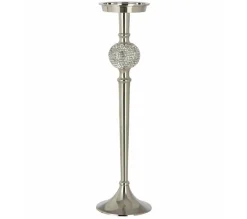 Online * Bougeoir Design "Sphere Diamant" 41Cm Argent