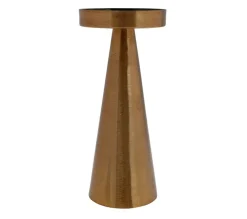 Sale * Bougeoir Rond Déco "Gomana" Or Et Vert Fonce