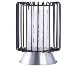 Cheap * Bougeoir Rond Déco "Malibu" 31Cm Noir Et Argent
