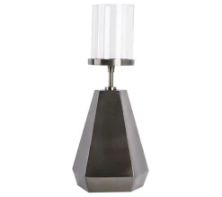Store * Bougeoir Rond Design "Elin" 44Cm Nickel