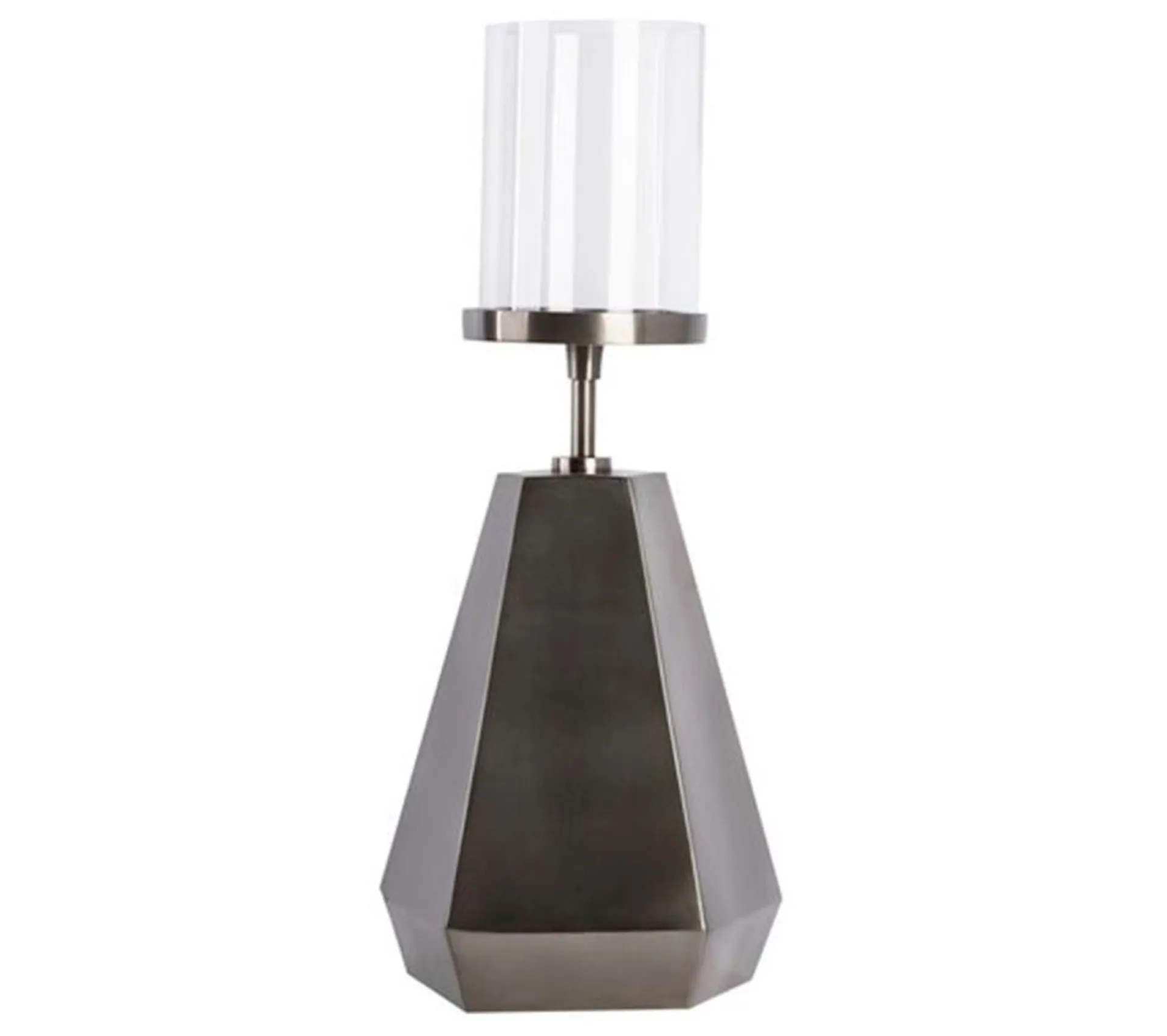Store * Bougeoir Rond Design "Elin" 44Cm Nickel