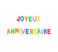 * Anniversaire Et Autres Fêtes^Bougie 18 Lettres "Anniversaire" 4Cm Multicolore